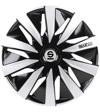 SET 4 COPRICERCHI 15" POLLICI COPRIRUOTA AUTO LAZIO SPC1591BKSV NERO ARGENTO