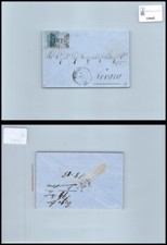 Storia postale Regno VEII da Romagnano a Novara sassone 26