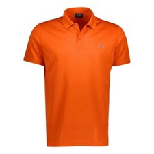 PAUL SHARK Polo cotone organico pique' con shark badge C0P1013 630 Colore Ara