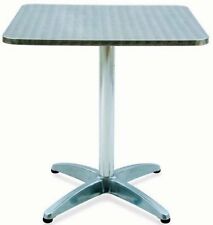 Tavoli Tavolo Bar Quadrato Alluminio Ed Acciaio Inox Cm 70x70xh.70