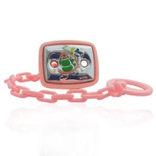 Spilla pinza portaciuccio rosa