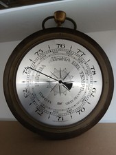 Antico Barometro Termometro Legno Parete Muro Vintage 40 cm Made in West Germany