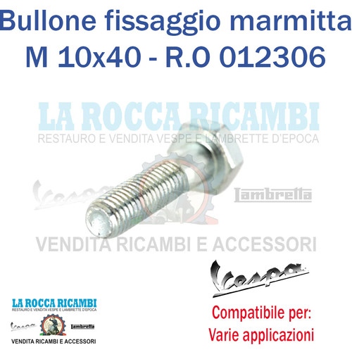 Perno bullone marmitta - perno, m10