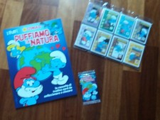 ALBUM FIGURINE COMPLETO CON POSTER I PUFFI CONAD + BUSTINA FIGURINE 