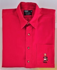 POLO Ralph Lauren Orso Logo Maniche Lunghe Cotone, Leggi Camicia, XL