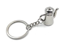 Caffettiera Antico Caraffa Argento Portachiavi Ciondolo