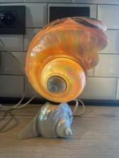 Conchiglia Lampada Madre Perla Gigante Philippine Shell Marmoratus Lamp Epoca