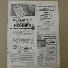 vintage advertise HOHNER PIANO