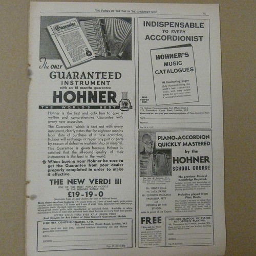 Vintage advertise hohner piano - advertise,