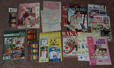 10 RIVISTE Ricamo + Matassine PUNTO CROCE, RICAMARE, RAKAMI, MANI DI FATA
