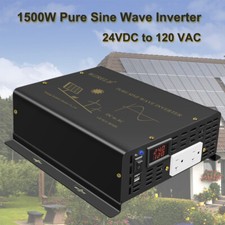 Inverter onda sinusoidale pura 24V 1500W convertitore di potenza motore auto strumento solare casa USB