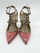 Sandali Valentino Rockstud corallo oro vernice pelle taglia EU40