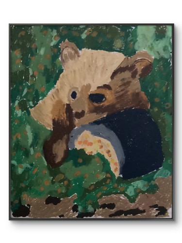 Quadro fauna selvatica foresta