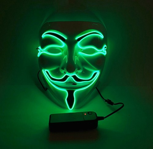 Maschera viso led verde - viso,