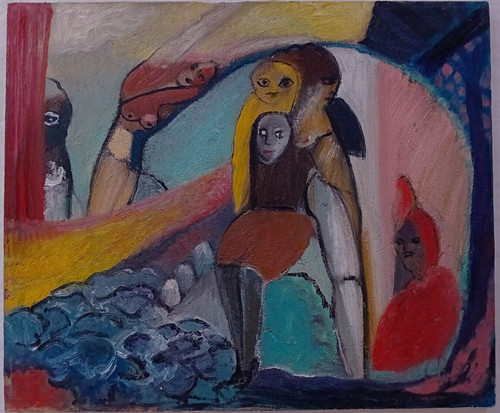 Dipinto gruppo donne - gruppo,