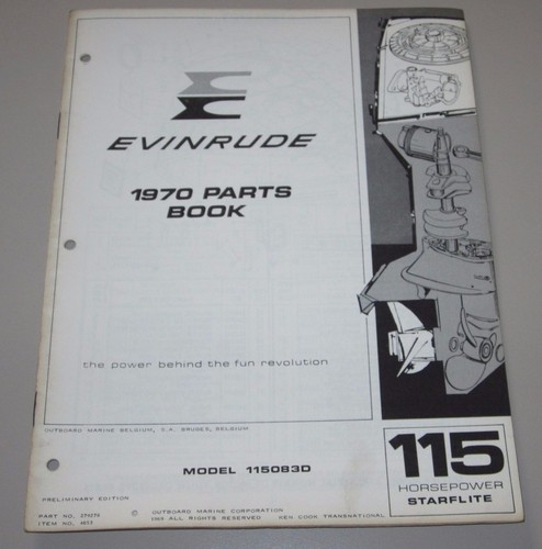 Parts book evinrude 115 - book,
