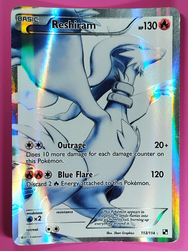 Reshiram 113 114 full - art, holo