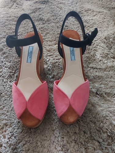 Sandali prada zeppa sughero - sandali,