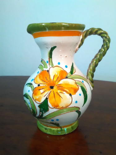 Brocca ceramica maiolica - , vaso