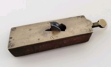 Antico Vecchio Attrezzo Da Taglio Per Cestieri Raro Mogano Ottone Cesto Vimini