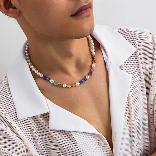 Collana perle imitazione - collana, di