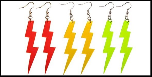 Orecchini neon fulmine glam - fulmine,