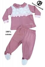 Tutina Lunga Neonata Nazareno Gabrielli Spezzata 2 Pezzi Prima Nascita In Cotone