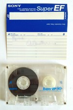 Mc Sony Super Ef 90 Ef90 Musicassetta Vintage Compact Cassette Tape Usata