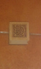 TIMBRO IN LEGNO STAMPERIA BOX TORINO LETTERA D INIZIALE 3.5 X 3.5