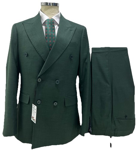 Abito uomo doppio petto - petto, verde