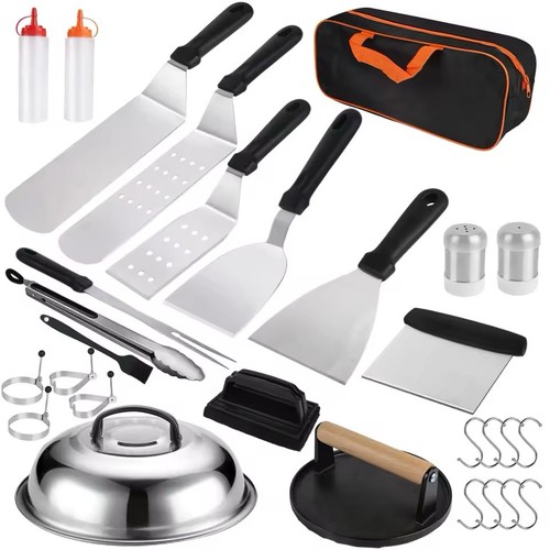 Kit accessori piastra barbecue - piastra,