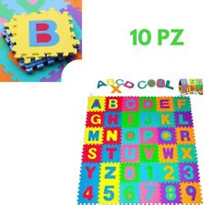 Tappeto Puzzle per Bambini  Tappetino Lettere Numeri Gomma EVA 10 PZ DA 29X29 CM