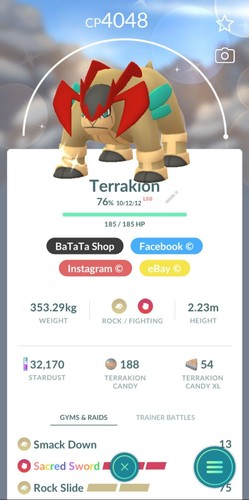 Livello shiny terrakion - 50,
