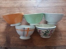 set di 5 ciotole in ceramica e terracotta vintage