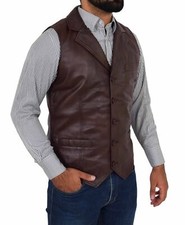 Uomo Gilet Reale Morbido pelle