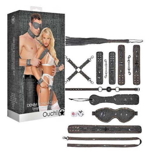 Denim bondage kit - completo, set