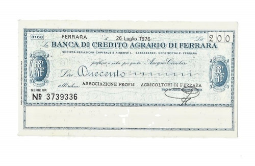 Miniassegni falso banca - miniassegni,