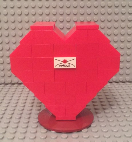 Lego scatola cuore rosso - lego,