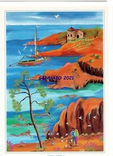 LA COTE D’AZUR SELLAN NAIF CHIESA BAGNANTI BARCA A VELA ROCCE ALBERO  AE67