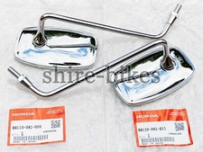 Specchietti retrovisori cromati nuovi originali Honda (coppia) per Cub C50 C70 C90 (primi modelli 6V)