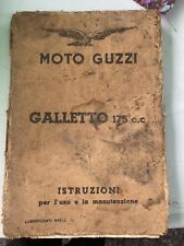Libretto uso manutenzione moto Guzzi galletto 175 epoca collezione