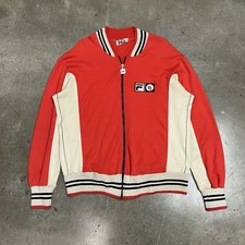 Giacca Tracktop Rossa Fila Bjorn Borg Vintage anni 70 Taglia 42 Rara Tennis Memorabilia
