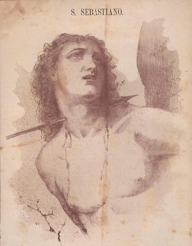 Stampa antica san sebastiano - stampa,