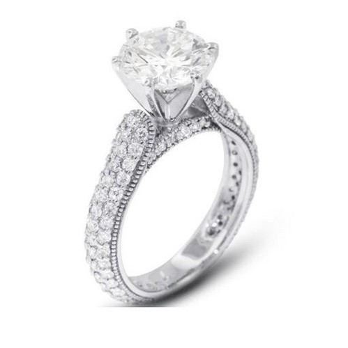 Anello solitario - , di