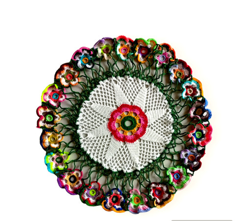 Pansies centrino vintage fatti