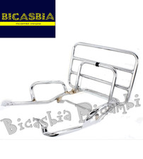 0398 - PORTAPACCHI POSTERIORE CROMATO VESPA PK 50 125 XL S N V RUSH FL FL2 HP