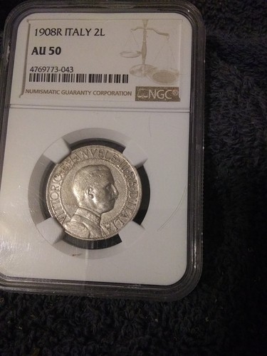 1908 italia lire ngc 50 - 1908,