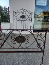 ANTICO LETTO IN FERRO BATTUTO DELL'800 105X208CM