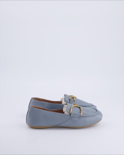 Ballerine geox pelle - pelle, blu
