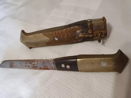Vecchio coltello tibetano con - vecchio,